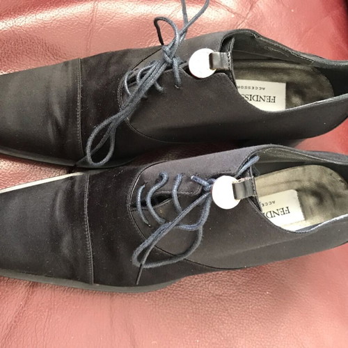 Fendissime Oxford Lace-Up Shoes Size 37.5 Like New Black