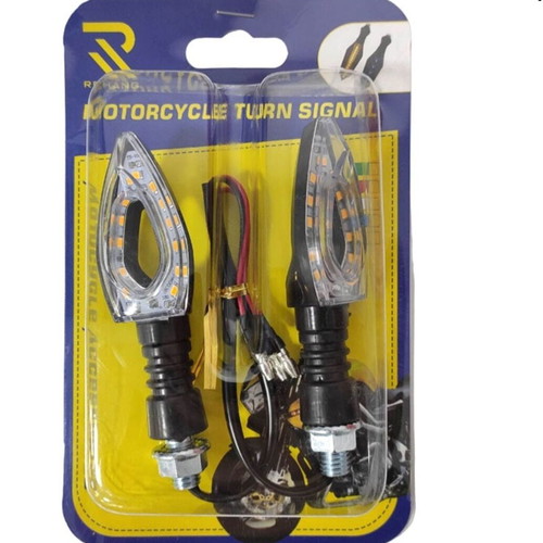Rchang Triangular Motorcycle Turn Signal Orange Set of 2 New