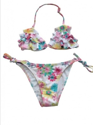 Μαγιό για κορίτσι bikini λουλουδάτο καινούργιο, 8-10 ετών
