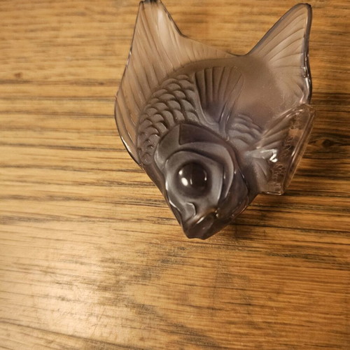 Lalique France crystal fish like new, pack of 8, multicolor