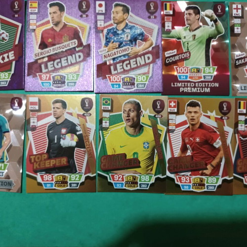 Panini Qatar 2022 cards pack of 10 used