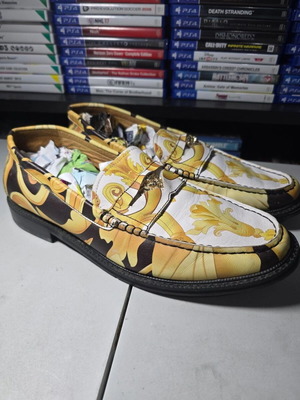 Versace Hibiscus Penny Loafers men's size 46 used