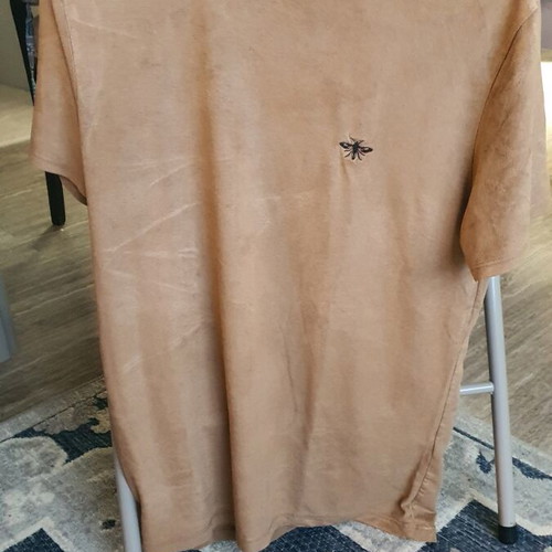River Island T-shirt used, size M, brown, velvety fabric