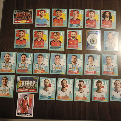 Panini World Cup Stickers new, finalists Spain Argentina England