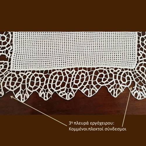 Vintage 80s Handmade Kopaneli Table Linen like new, cotton