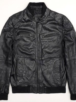 Zara Man leather jacket like new, size S-M, black