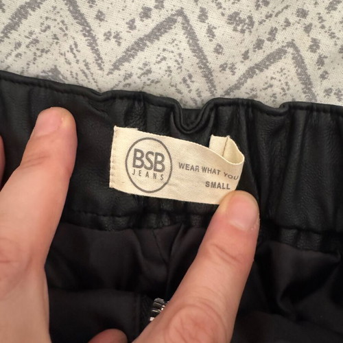 Bsb leather skirt like new, black, size S