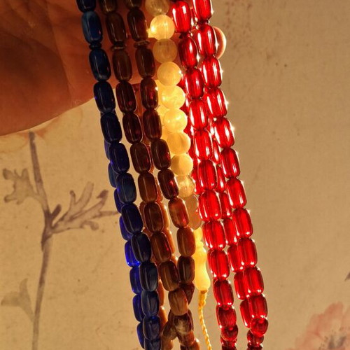 Set of 6 new plastic resin worry beads