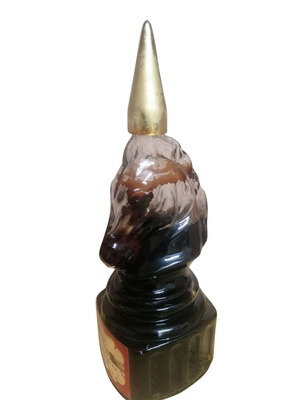 Vintage collectible Vermout horse head bottle used