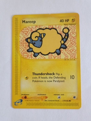 Mareep Pokemon κάρτα Expedition Base Set 119/165 μεταχειρισμένη, σε καλή κατάσταση