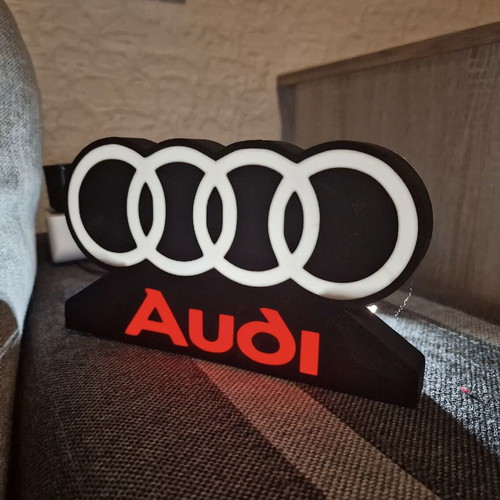 3D LED Lightbox Audi new decorative illuminated sign