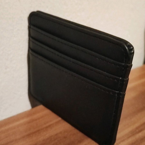 Card holder small like new, black for cards and cash