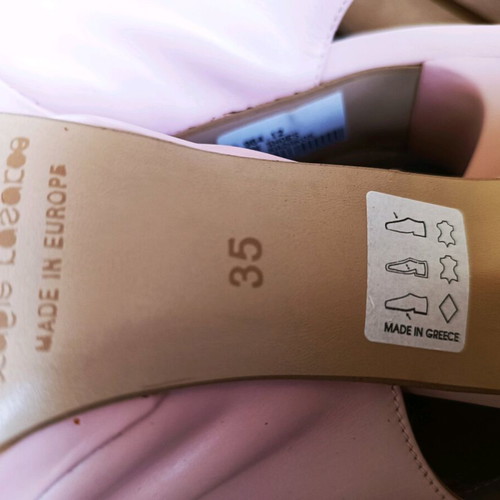 Xaris Kazakos pink leather pumps size 35 like new