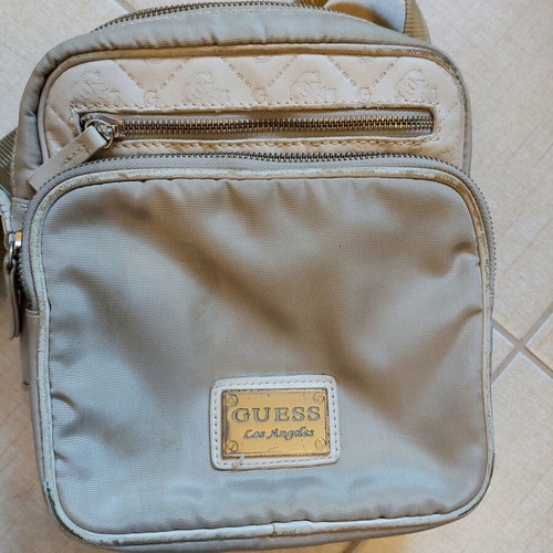 Guess crossbody bag used, beige color