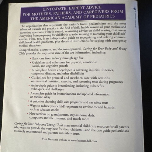Book Caring for Your Baby and Young Child used, English