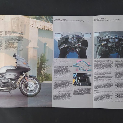 BMW 1981 motorcycle brochure used, models R100RS, R80GS