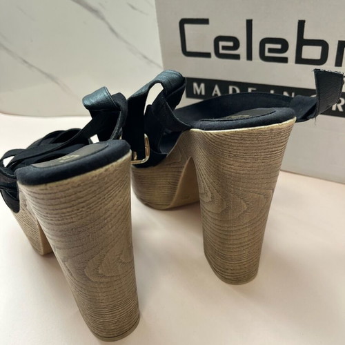 Celebrity women's shoes size 40, like new, black and beige heels