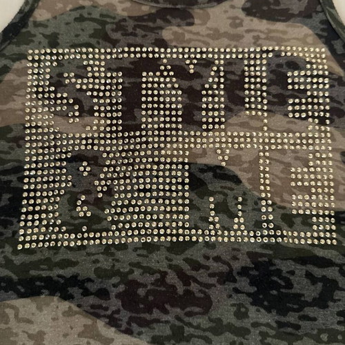 Geisha dress size 128 (7-8 years) camouflage with rhinestones like new