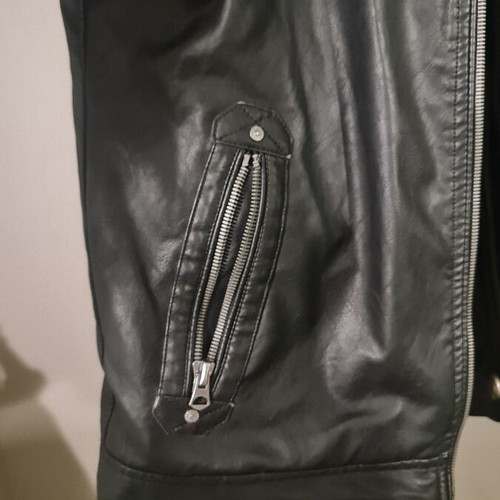 Funky Buddha jacket black, faux leather, like new
