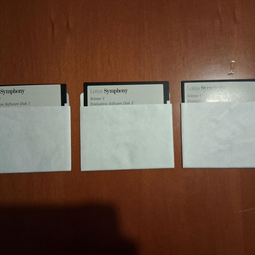Lotus Symphony 5.25-inch floppy disks used, set of 3