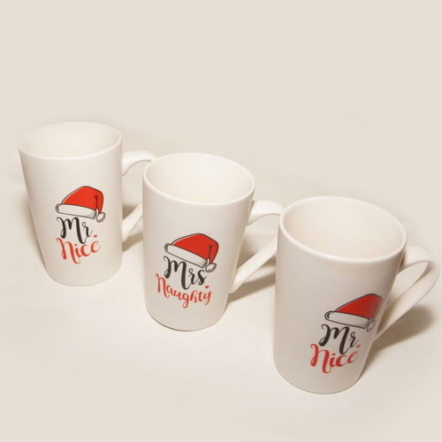 Large mugs used, pack of 7, Christmas theme