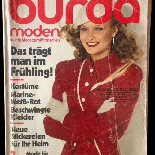 Burda 02/1980 vintage fashion and sewing magazine used