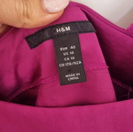 H&M mini dress used, purple, satin fabric, size 40