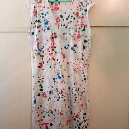 Handmade beach/sleep dress L/XL like new, multicolored