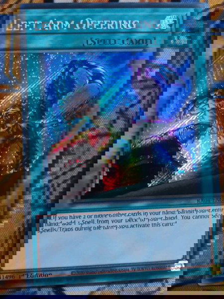 Left Arm Offering (Secret Rare, Yugioh)