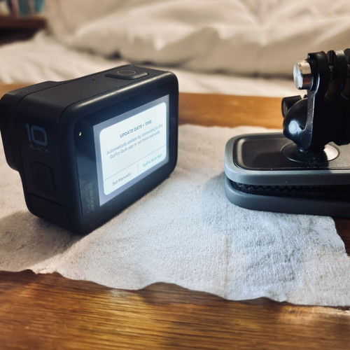 GoPro Hero 10 action camera used