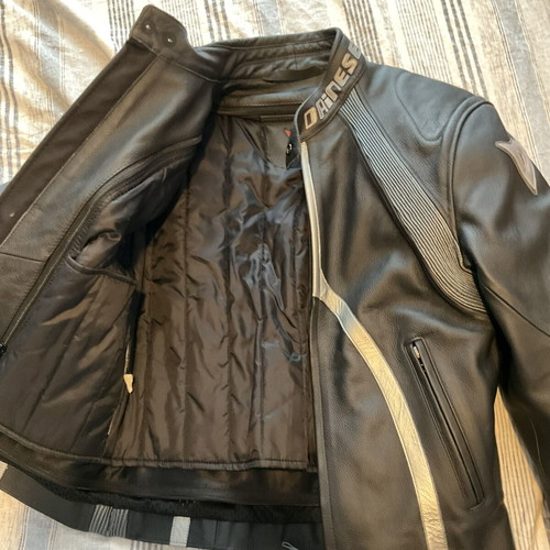 Dainese leather full reinforced jacket unisex new size 46 (S-M)
