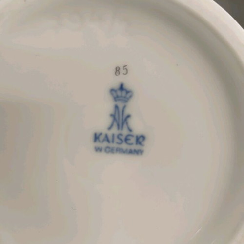 Vintage Kaiser Porcelain vase with handmade decoration and gilding like new