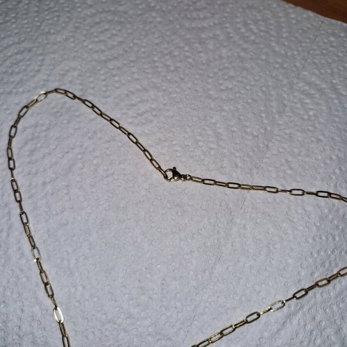 Steel necklace gold crescent moon like new