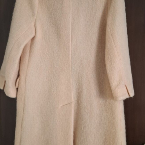 Mango Suit mohair coat, pastel pink, oversized, made to measure