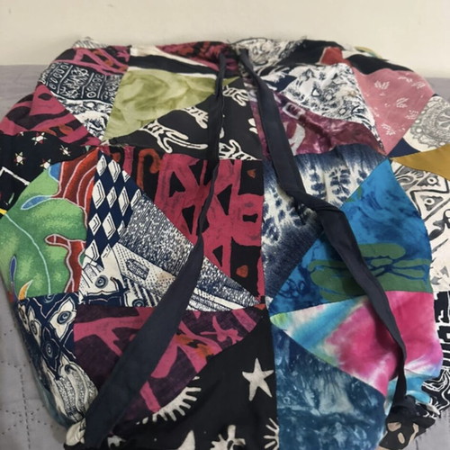 Boho Patchwork Backpack like new, multicolored