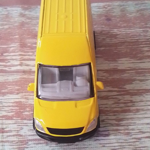 Metal DHL Mercedes Sprinter Van toy car used (siku)