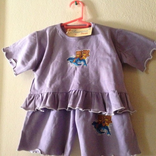 Corfu No8 Finezza Design t-shirt and shorts set new multicolor purple