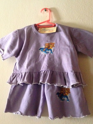 Corfu No8 Finezza Design t-shirt and shorts set new multicolor purple