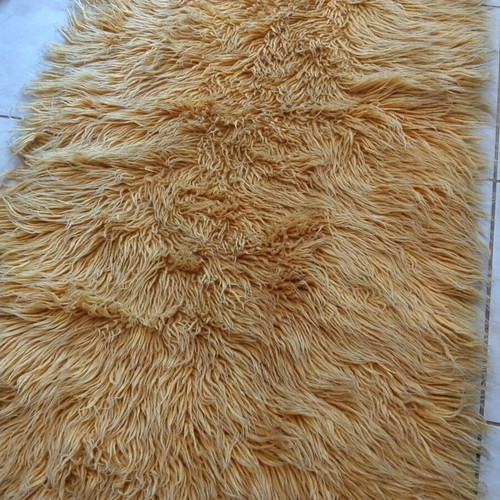 Flokati Velentza yellow rug 2.00 x 0.75 m