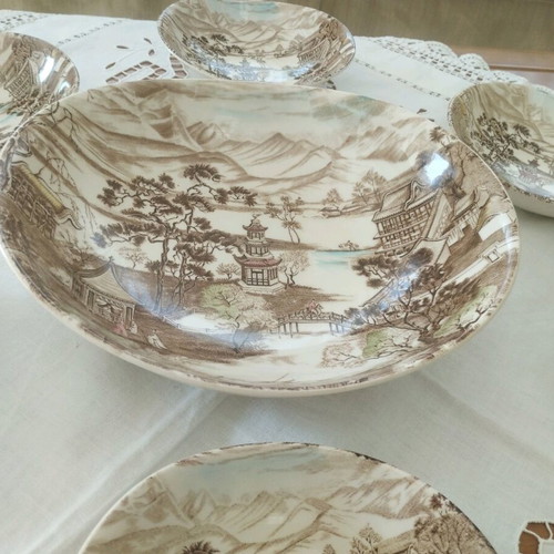 Rare 7-Piece Set Johnson Bros "Enchanted Garden" (1960s)