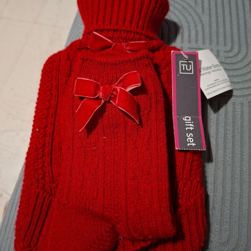 Hot water bottle and socks gift set new