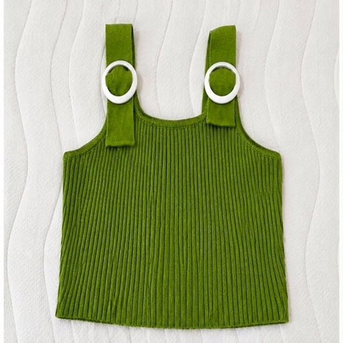 Summer knitted top like new, green, size S