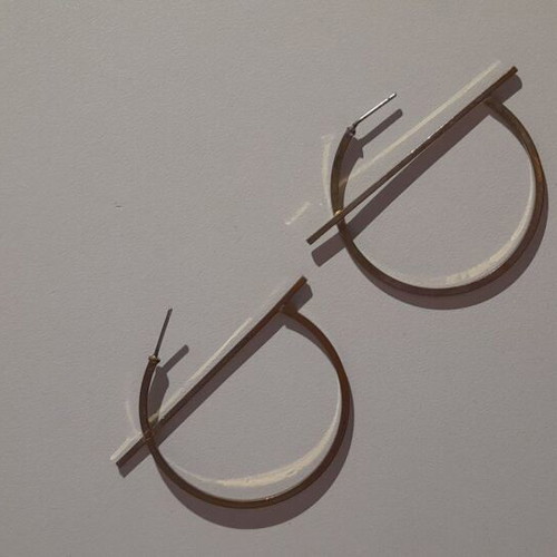 Earrings gold plated used