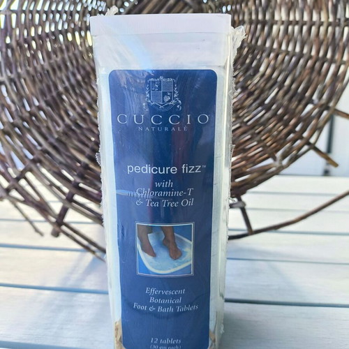 Cuccio 12 disinfectant effervescent pedicure tablets with chloramine and tea tree oil