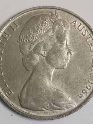 Αυστραλία 50 Cents 1966 Μεταχειρισμένο Ασημένιο Νόμισμα Ελισάβετ Β’ Πρώτη Έκδοση