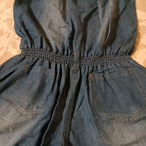 Strapless denim jumpsuit like new, size M