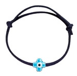 Set of 100 handmade baptism bracelets with suede cord and ceramic cross