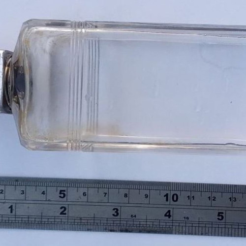 Vintage AL G.c.&s London perfume used, 250-300ml bottle with silver cap