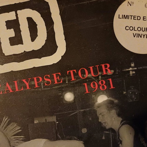 The Exploited Apocalypse Tour 1981 LP like new, limited edition, red vinyl, punk