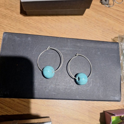 Turquoise hanging earrings like new
